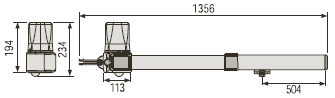 Габаритные размеры привода ворот KRONO